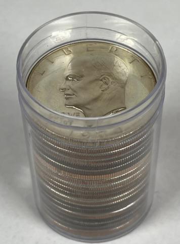 20 COIN ROLL OF IKE PROOF SILVER DOLLARS (1 of 1)