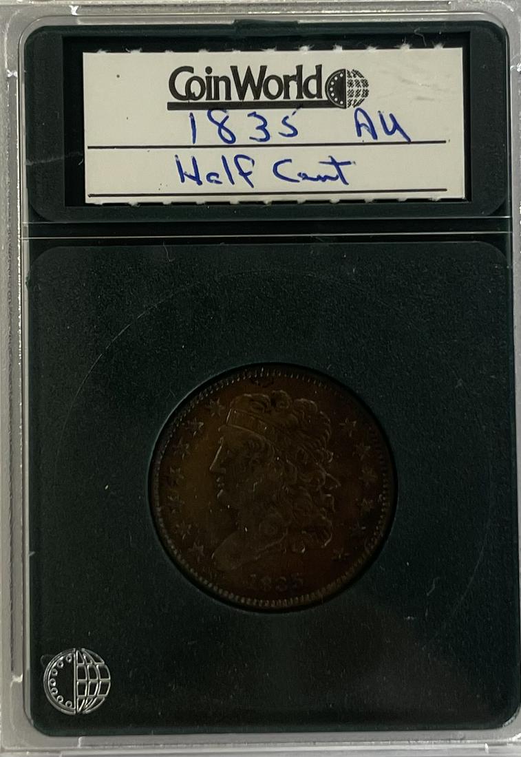 1853 U.S. HALF-CENT: AU