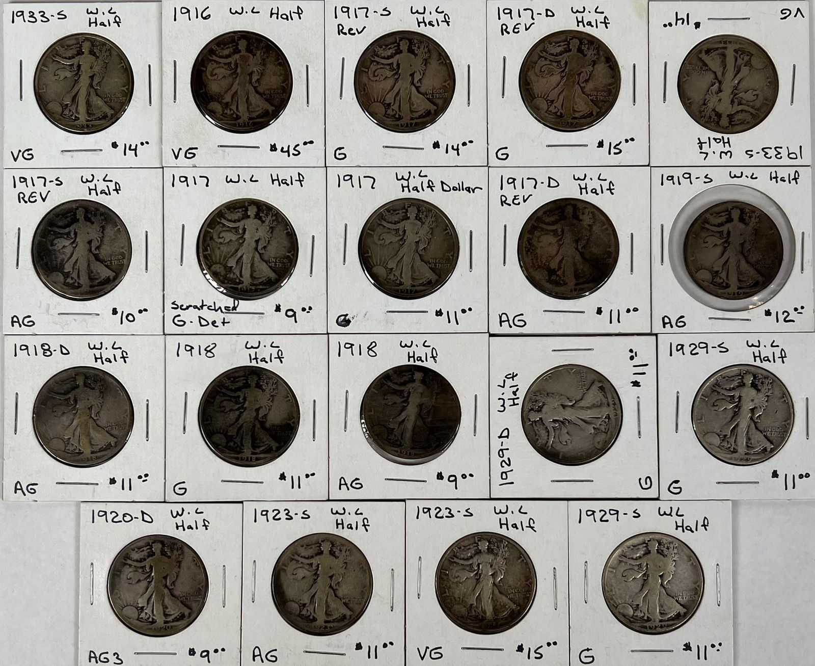 WALKING LIBERTY HALF DOLLAR COIN COLLECTION (1 of 1)