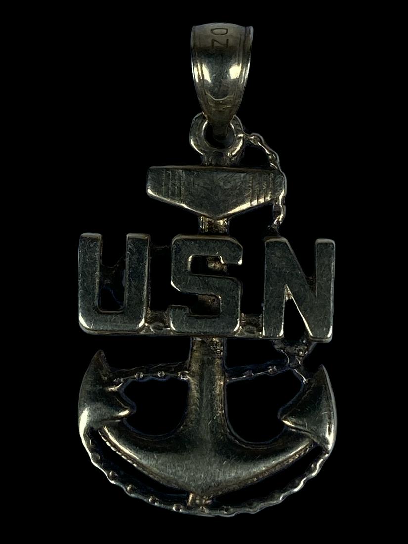 14K GOLD U.S. NAVY CHARM: 3 GRAMS