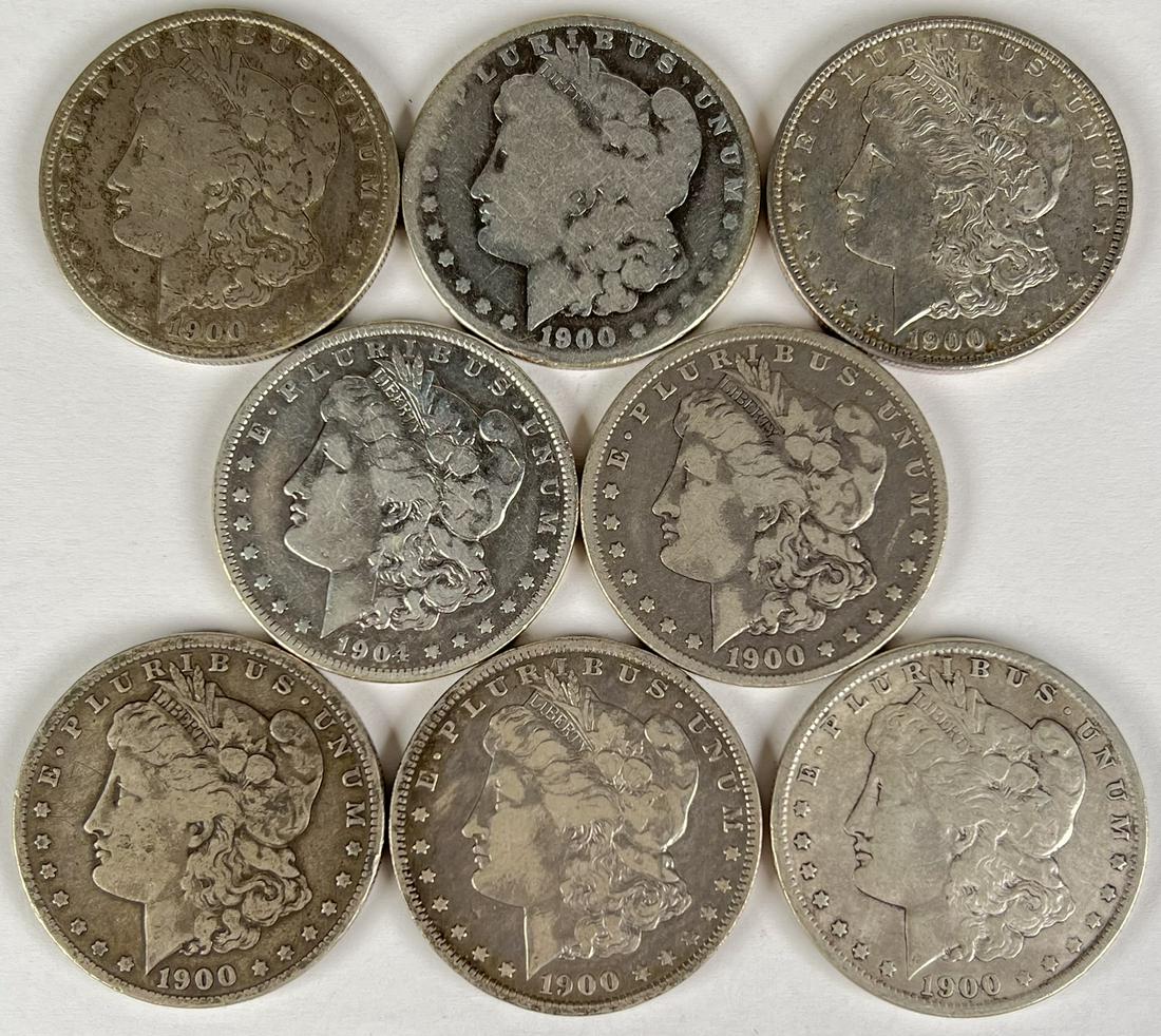 8 MORGAN SILVER DOLLARS (1 of 2)