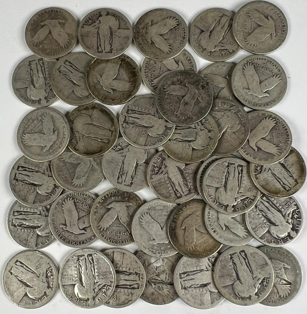 ROLL OF STANDING LIBERTY HALF DOLLARS (1 of 1)