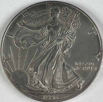 1996 AMERICAN SILVER EAGLE (1 of 2)
