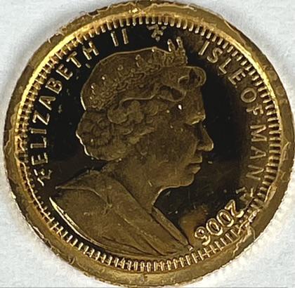 2006 ISLE OF MAN ANGEL GOLD: 1/20TH