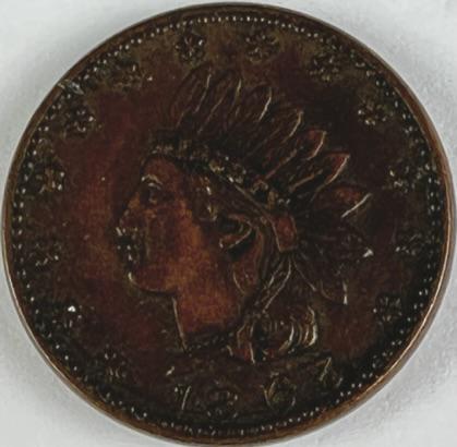 1863 CIVIL WAR TRADE TOKEN (1 of 2)