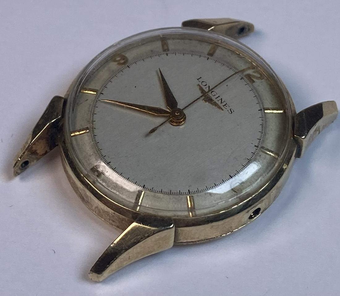 LONGINES 14K GOLD WATCH: BROKEN STEM, RUNNING