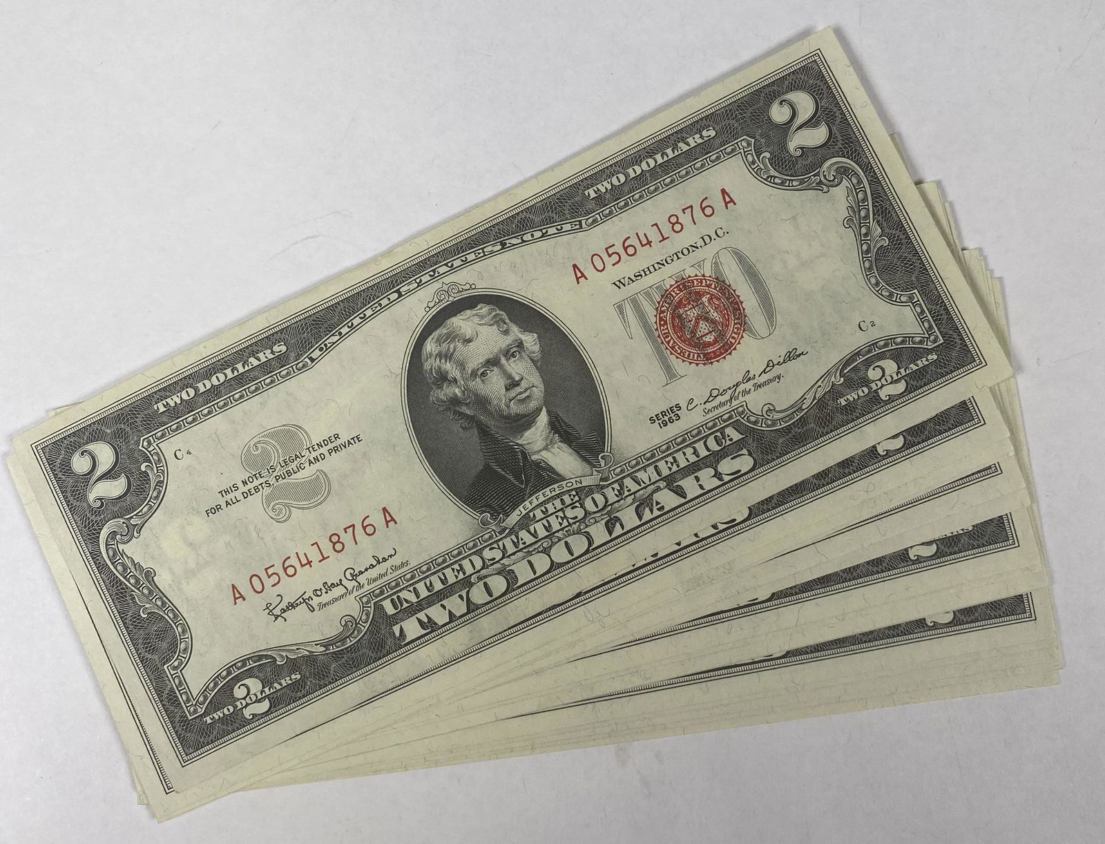 1963 U.S. $2 NOTES - CONSECUTIVE (1 of 1)