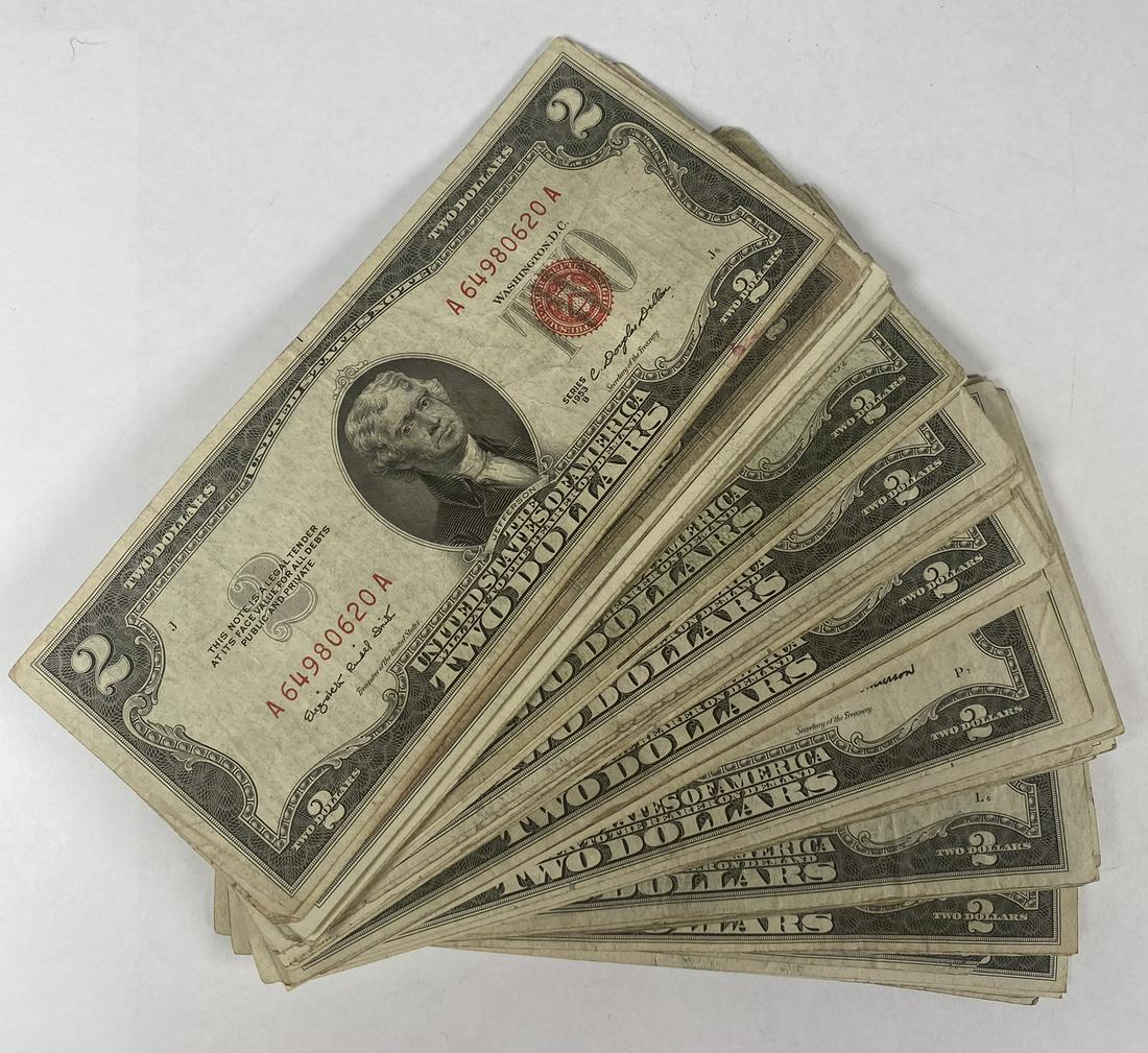 COLLECTION OF 1953 U.S. $2 NOTES (1 of 1)