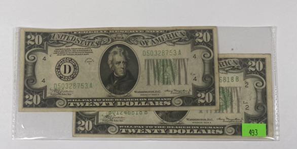 1934 U.S. $20 FEDERAL RESERVE NOTES (1 of 1)