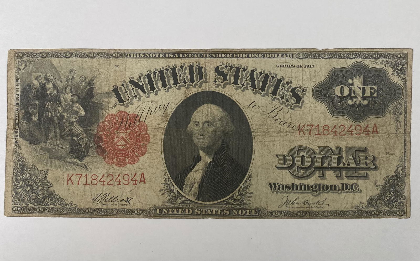 1917 U.S. $1 LARGE NOTE (1 of 2)