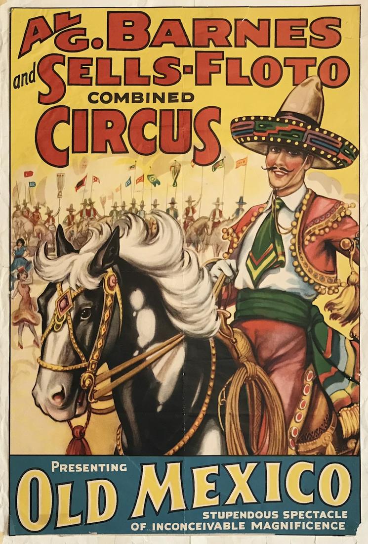 AL G. BARNES SELLS-FLOTO COMBINED CIRCUS POSTER (1 of 1)