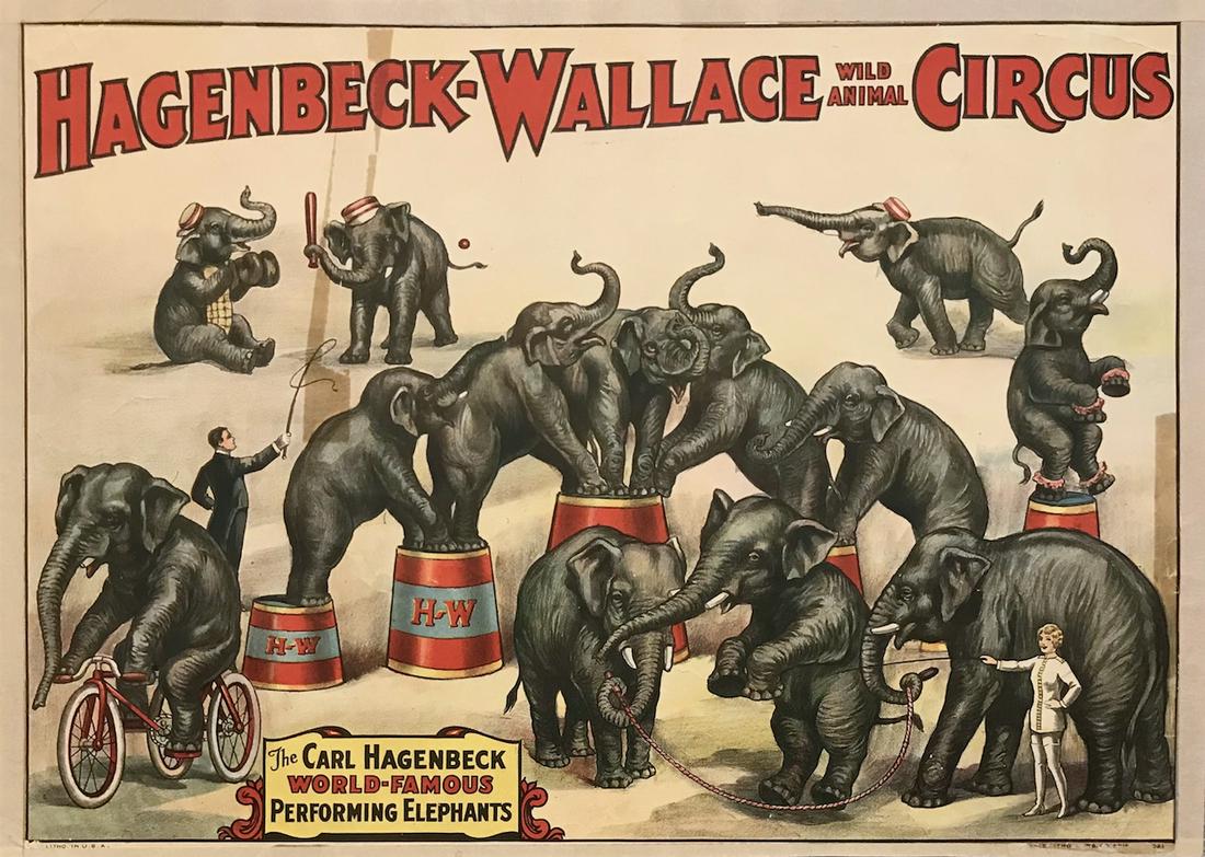 HAGENBECK-WALLACE WILD ANIMAL CIRCUS POSTER (1 of 1)