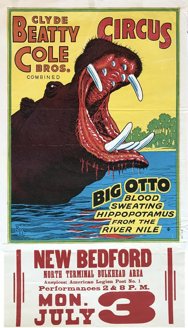 CLYDE BEATTY COLE BROS. COMBINED CIRCUS POSTER (1 of 1)