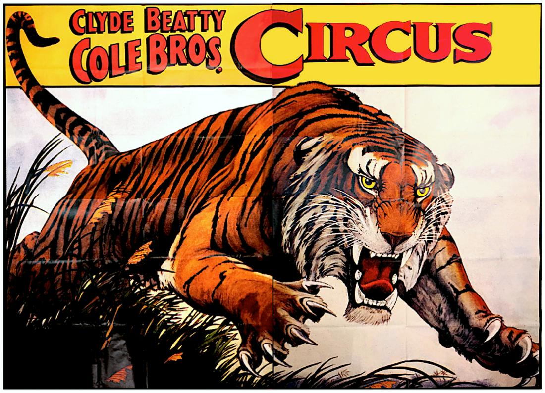 CLYDE BEATTY COLE BROS. CIRCUS POSTER (1 of 1)