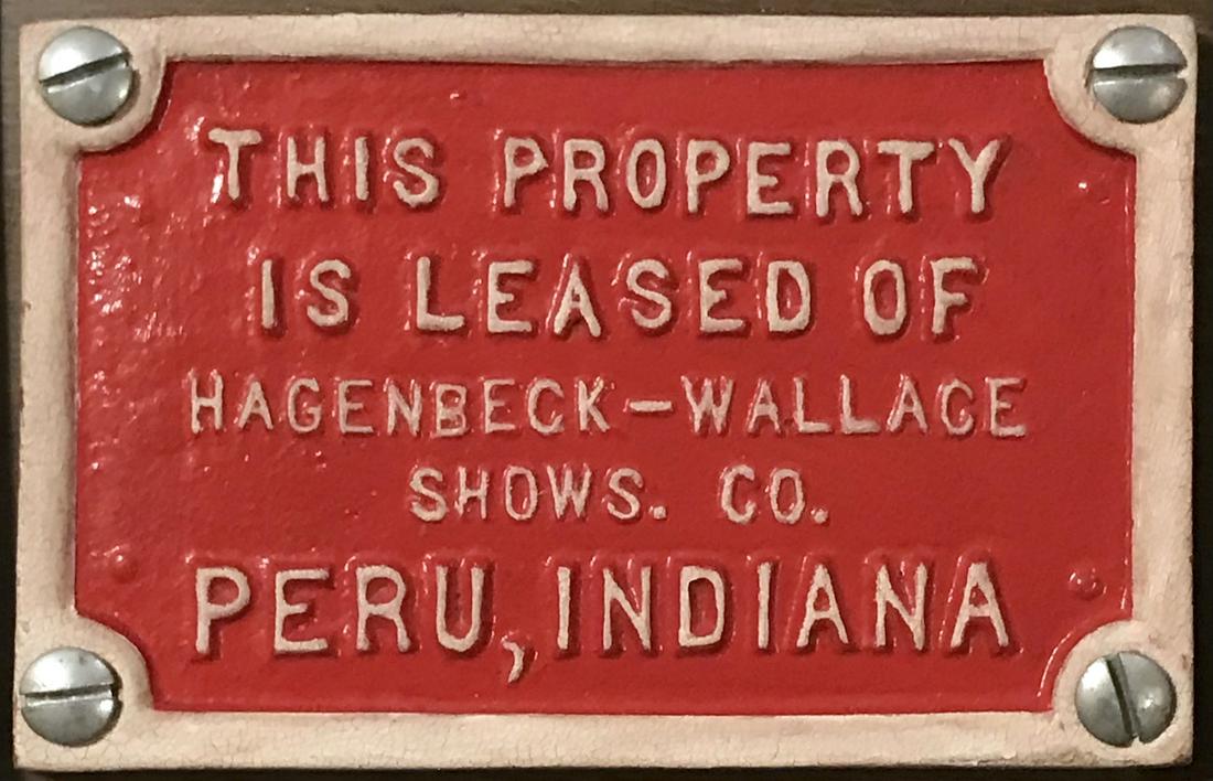 HAGENBECK-WALLACE CIRCUS WAGON ID TAG (1 of 3)