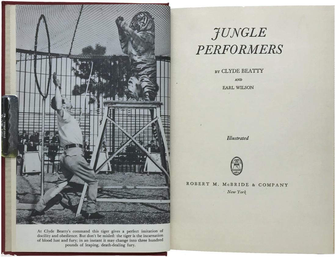 CLYDE BEATTY BOOK: JUNGLE PERFORMERS (1 of 2)
