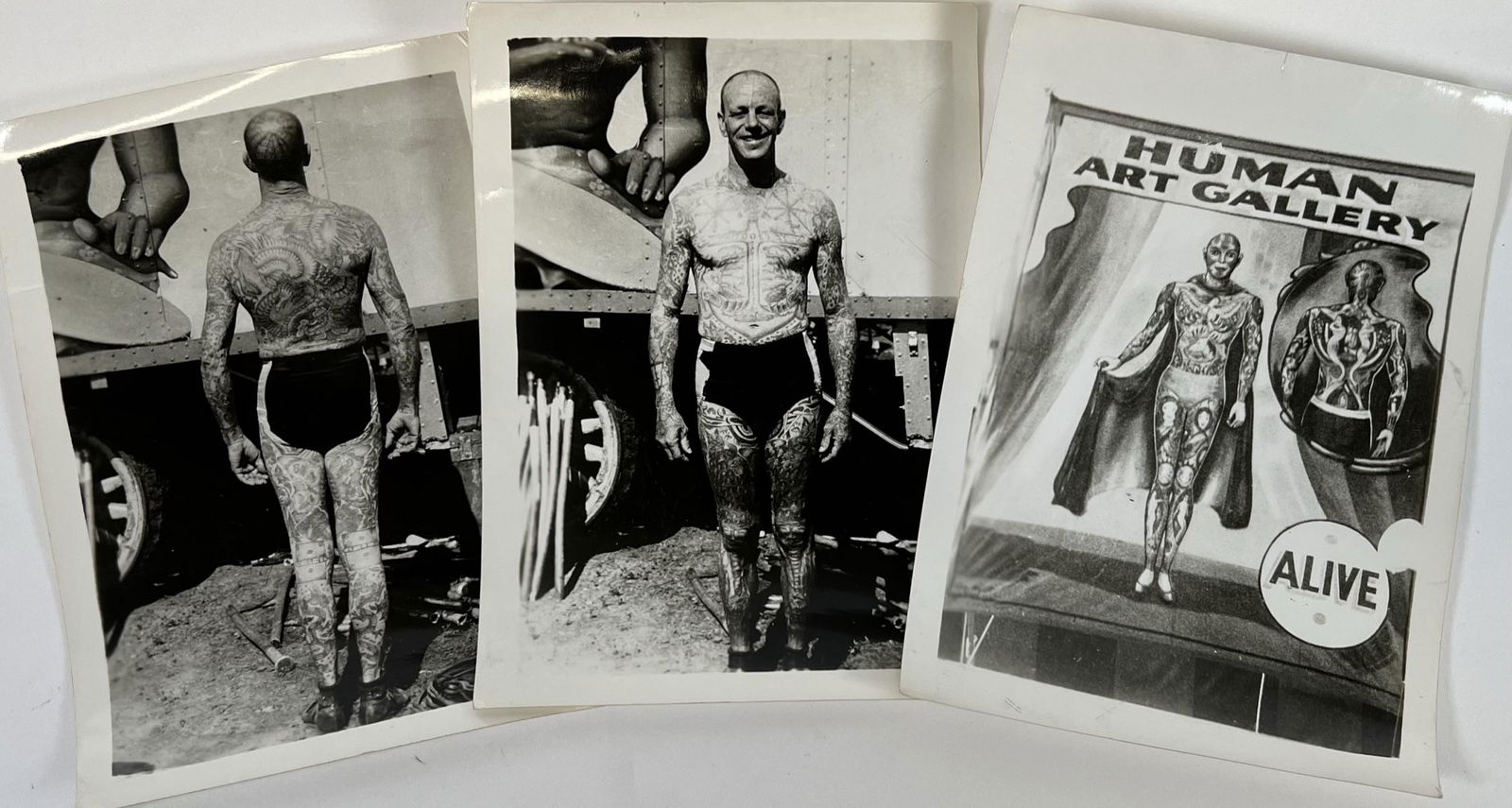 TATTOOED MAN AND BANNER PHOTOGRAPHS (1 of 1)