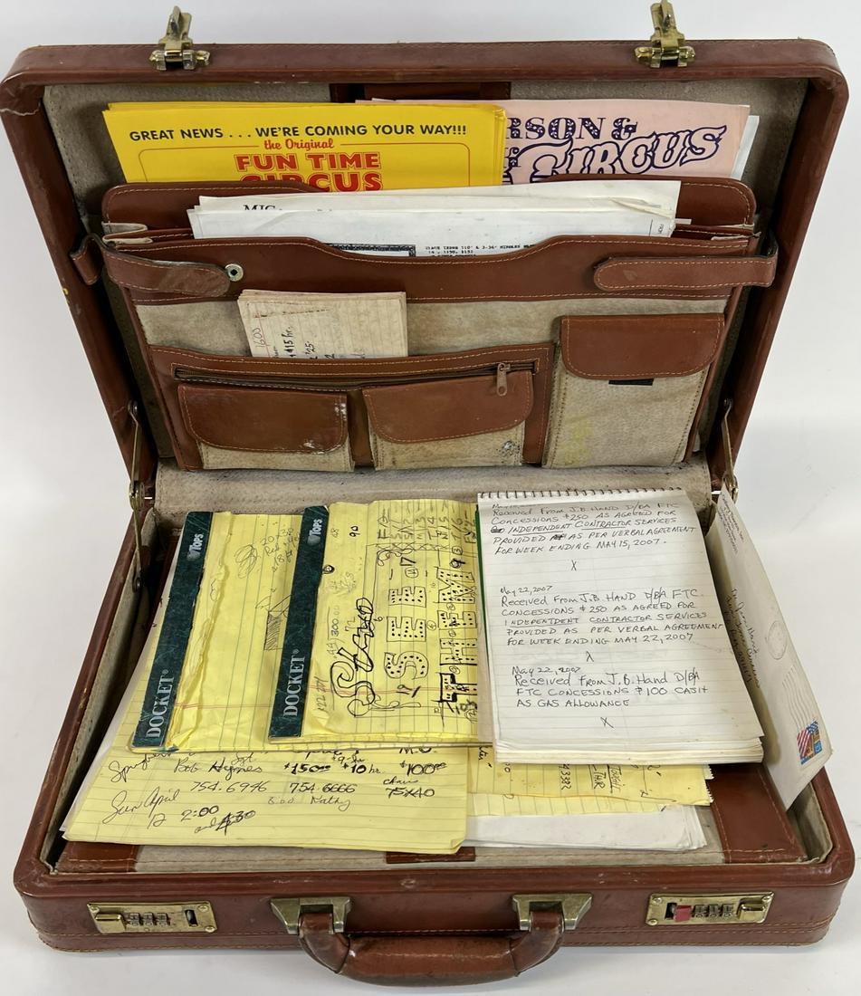 JIM HAND PERSONAL BRIEFCASE & CONTENTS (1 of 2)