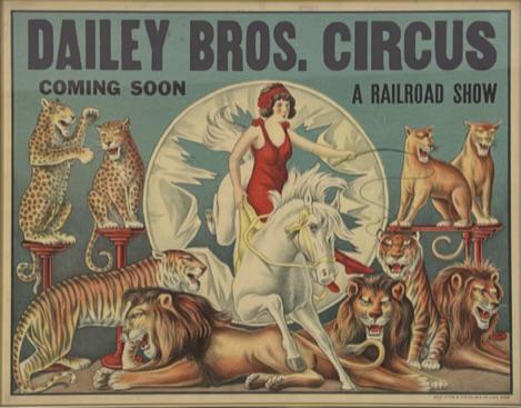 DAILEY BROS. CIRCUS COUNTER CARD (1 of 1)