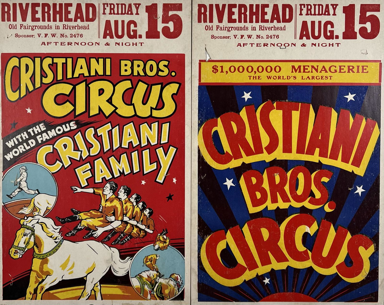 CRISTIANI BROS. CIRCUS WINDOW CARDS (1 of 1)