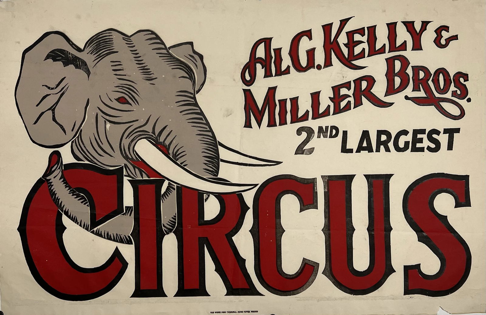 AL G. KELLY - MILLER BROS. CIRCUS POSTER (1 of 1)