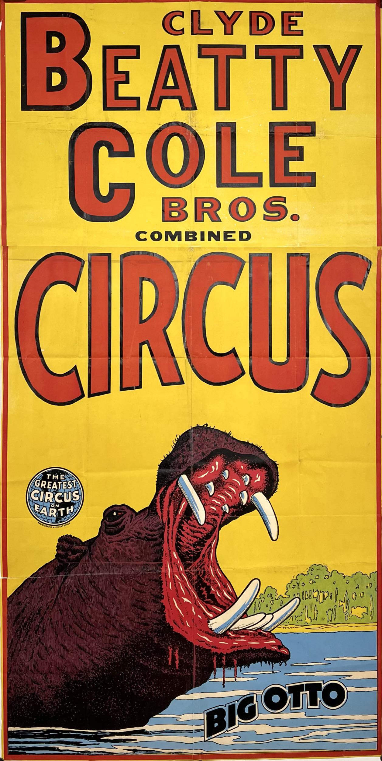 CLYDE BEATTY - COLE BROS. CIRCUS POSTER (1 of 1)