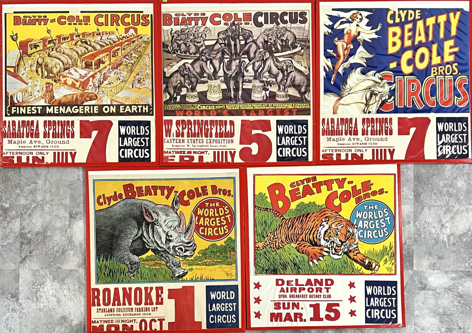 CLYDE BEATTY - COLE BROS. CIRCUS POSTERS (1 of 1)