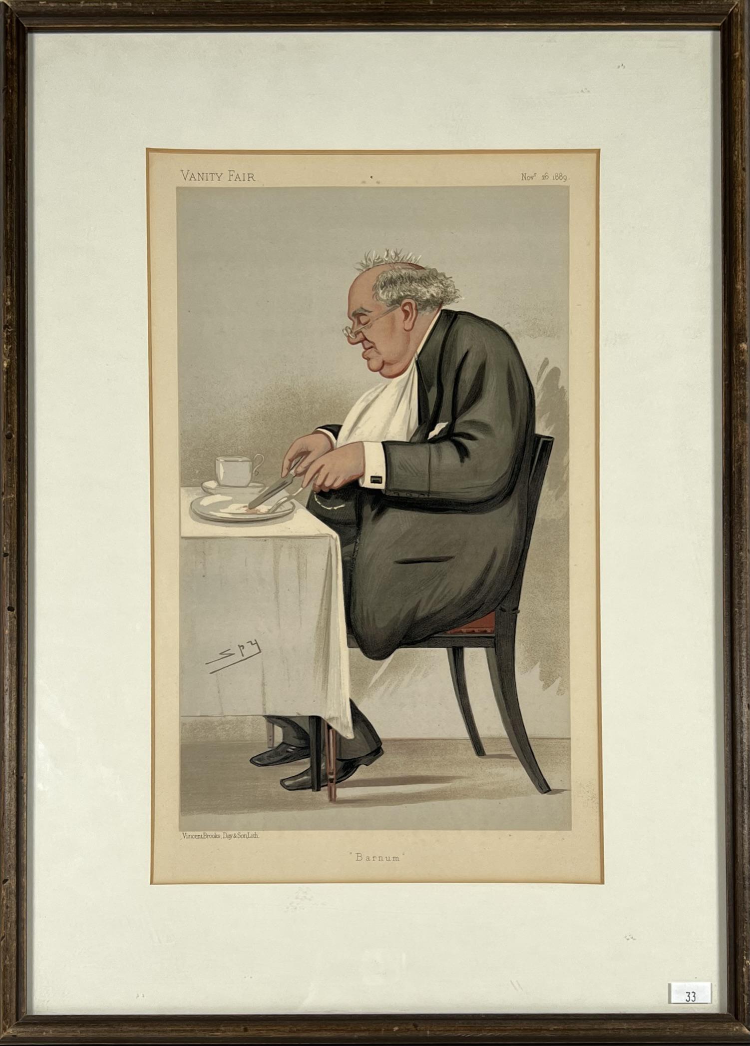 P.T. BARNUM VANITY FAIR CARTOON, 1889 (1 of 1)