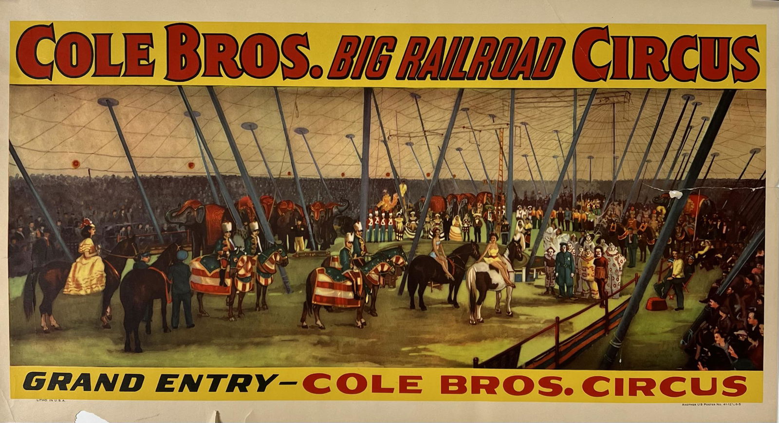 COLE BROS. BIG RAILROAD CIRCUS POSTER (1 of 1)