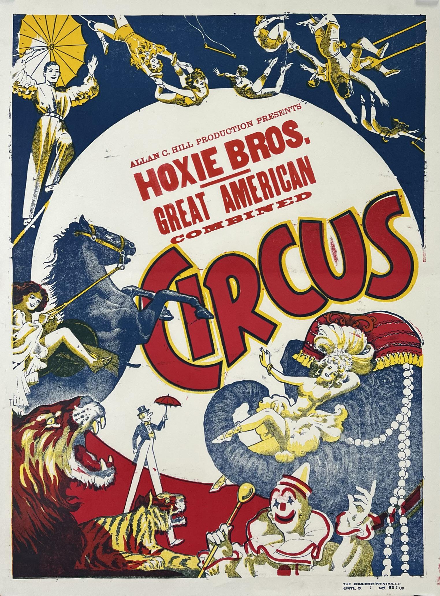 HOXIE BROS. GREAT AMERICAN CIRCUS POSTER (1 of 1)