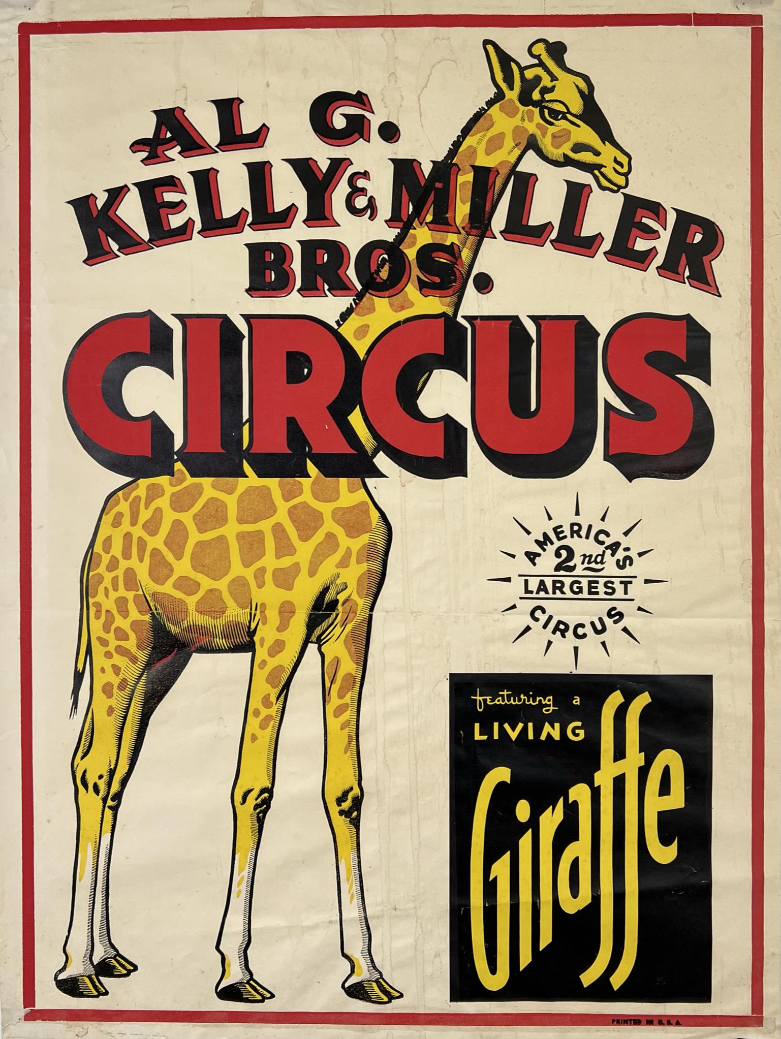 KELLY MILLER BROS. CIRCUS POSTER (1 of 1)