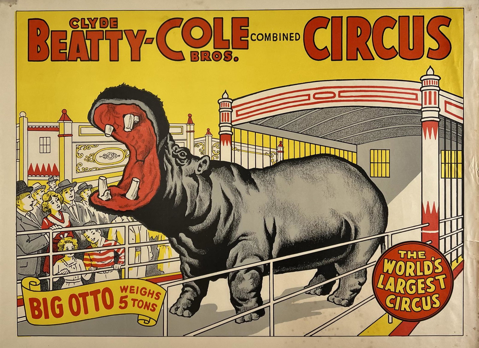 CLYDE BEATTY COLE BROS. CIRCUS POSTER (1 of 1)