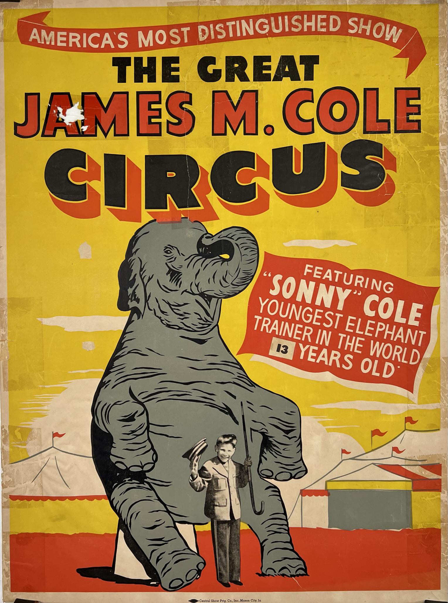 JAMES M. COLE CIRCUS POSTER (1 of 1)