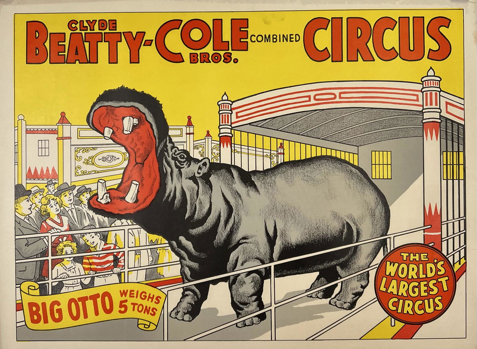 CLYDE BEATTY COLE BROS. CIRCUS POSTER (1 of 1)