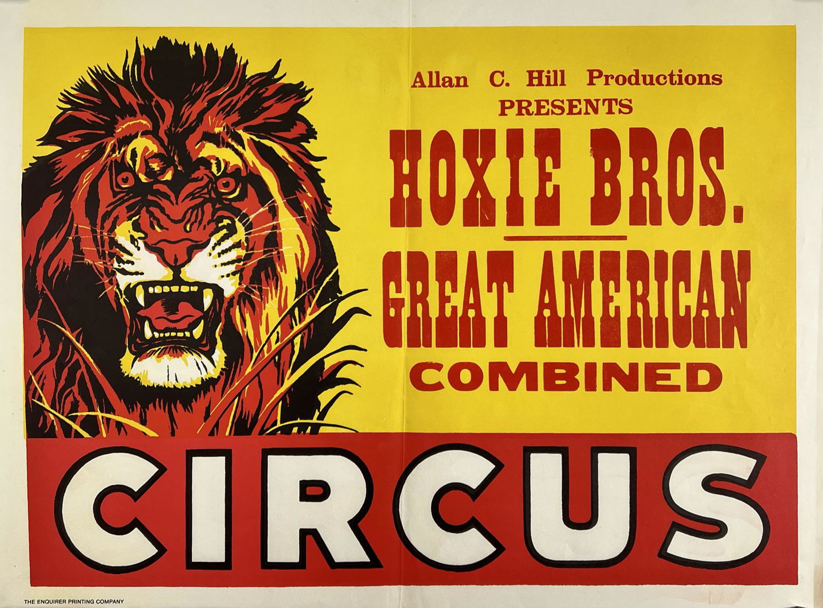 HOXIE BROS. GREAT AMERICAN CIRCUS POSTER (1 of 1)