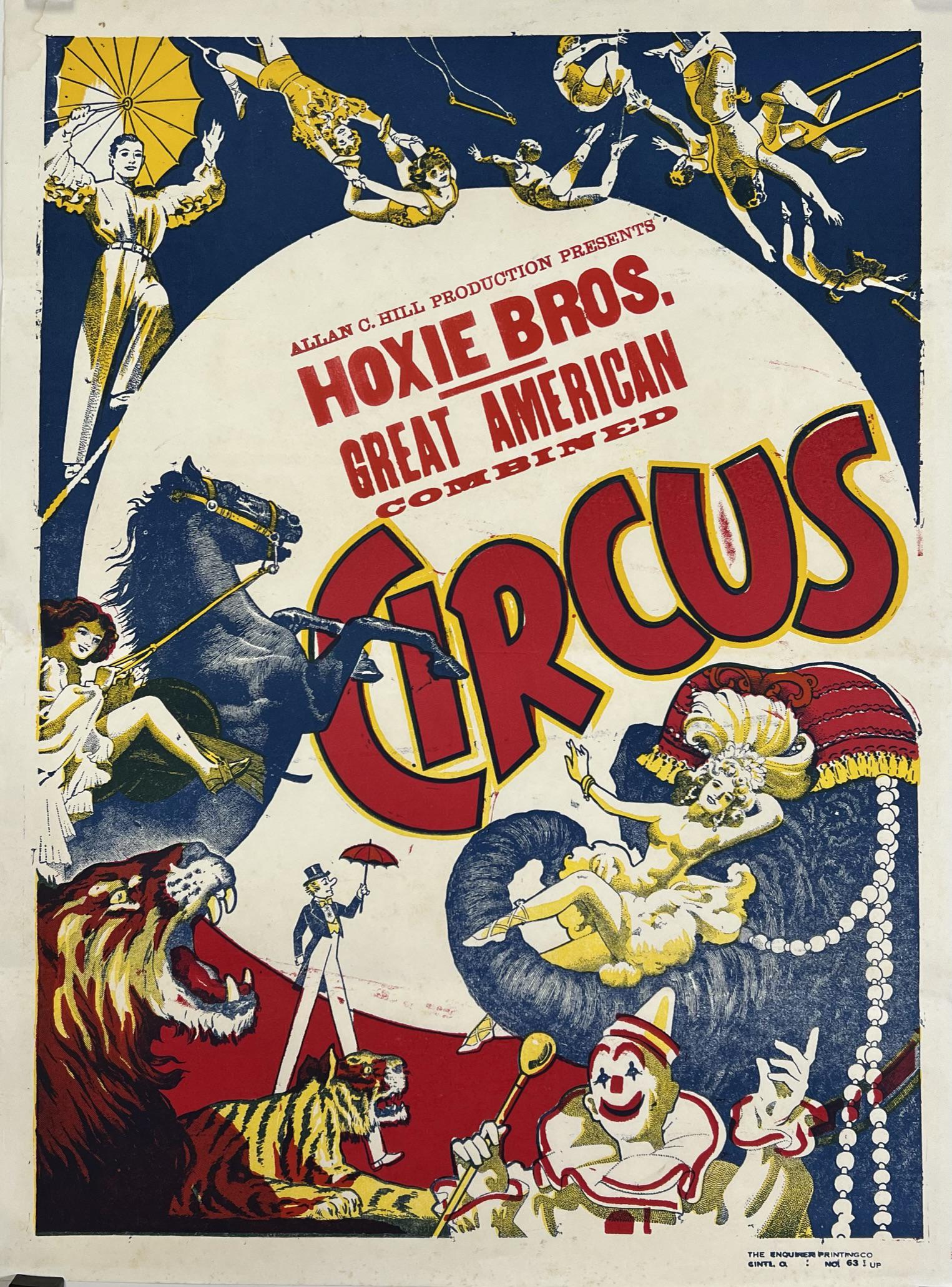 HOXIE BROS. GREAT AMERICAN CIRCUS POSTER (1 of 1)