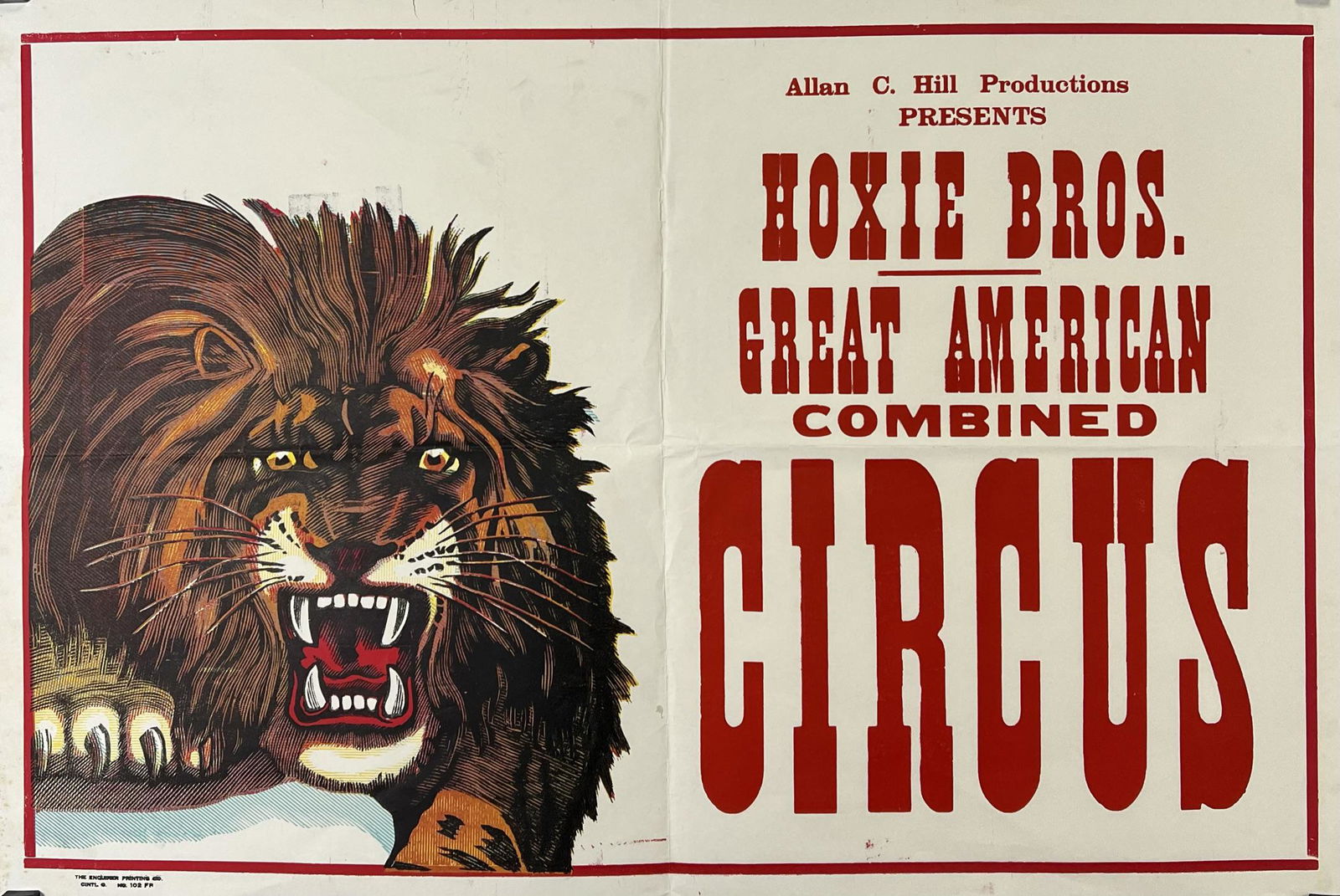 HOXIE BROS. GREAT AMERICAN CIRCUS POSTER (1 of 1)