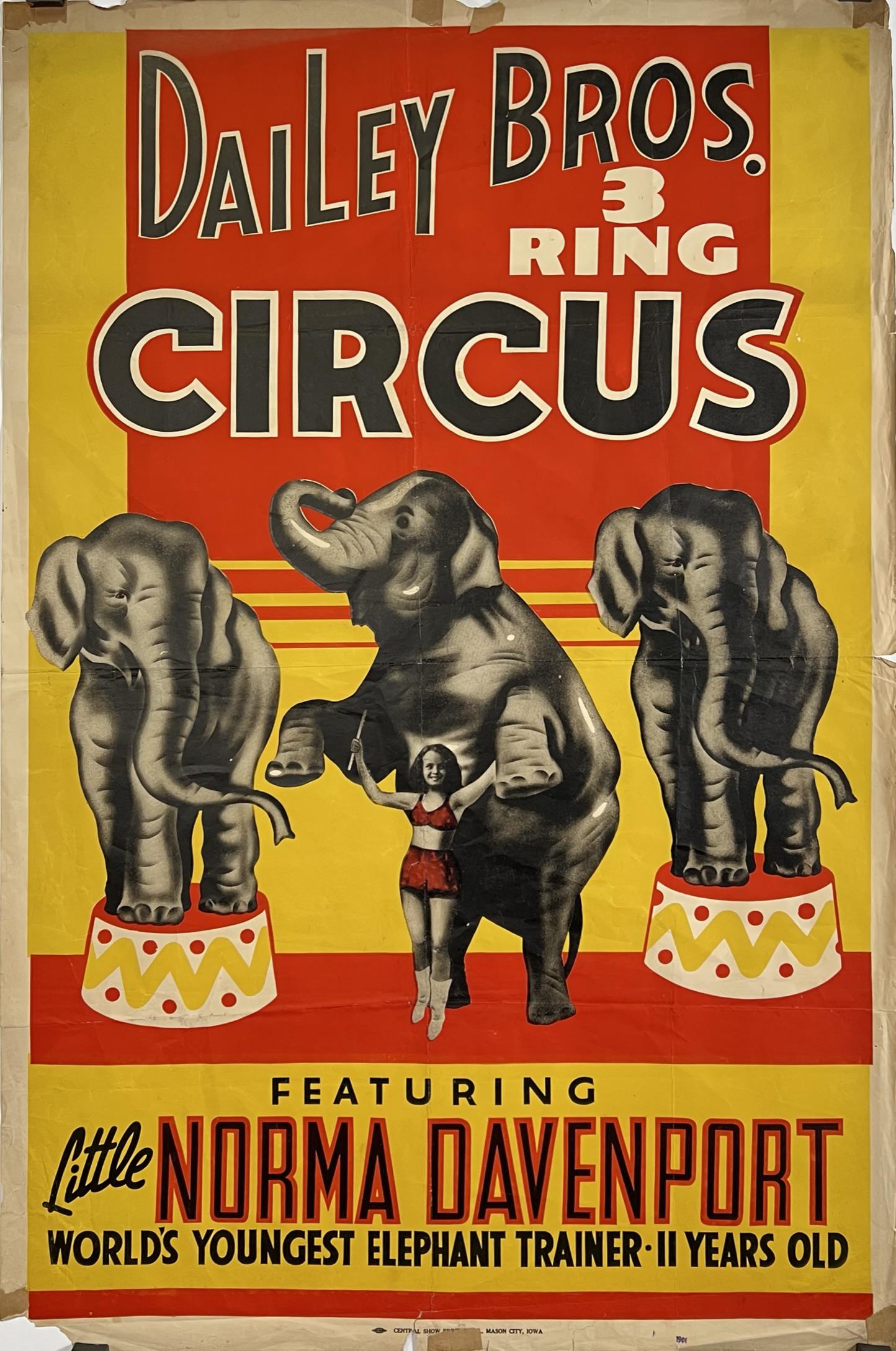 DAILEY BROS. CIRCUS POSTER (1 of 1)