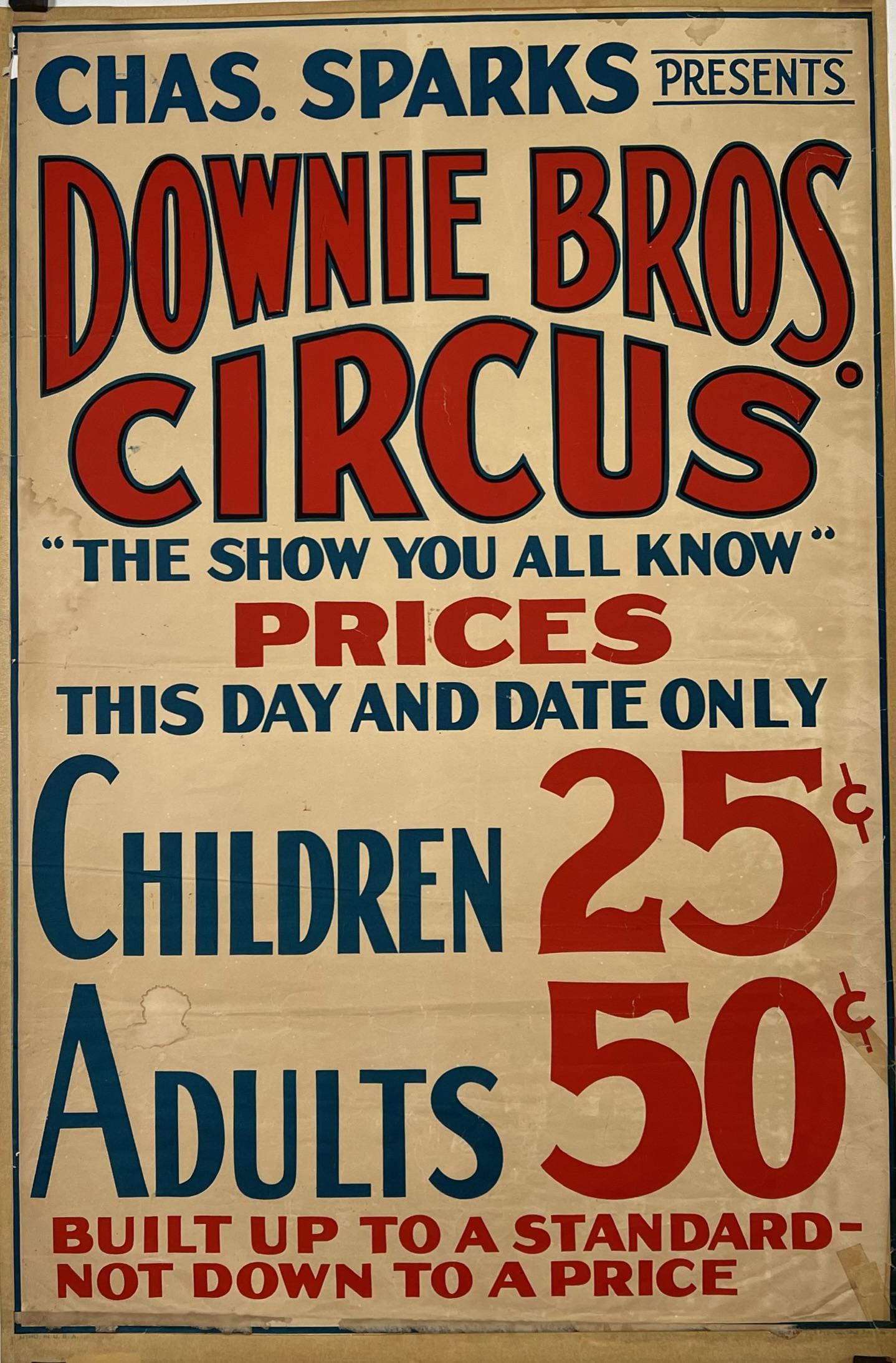 DOWNIE BROS. CIRCUS POSTER (1 of 1)