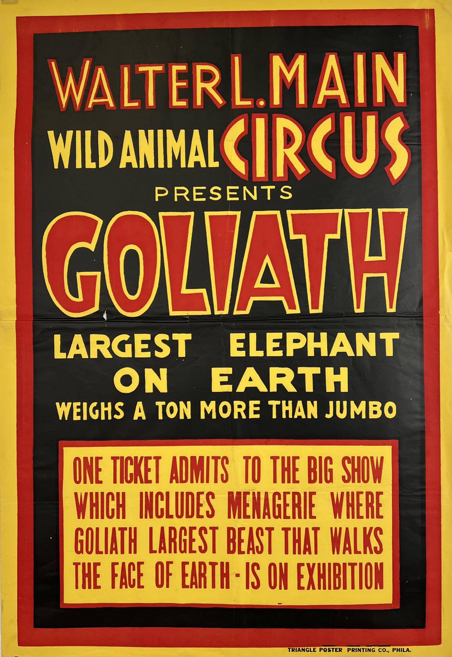 WALTER L. MAIN CIRCUS POSTER (1 of 1)
