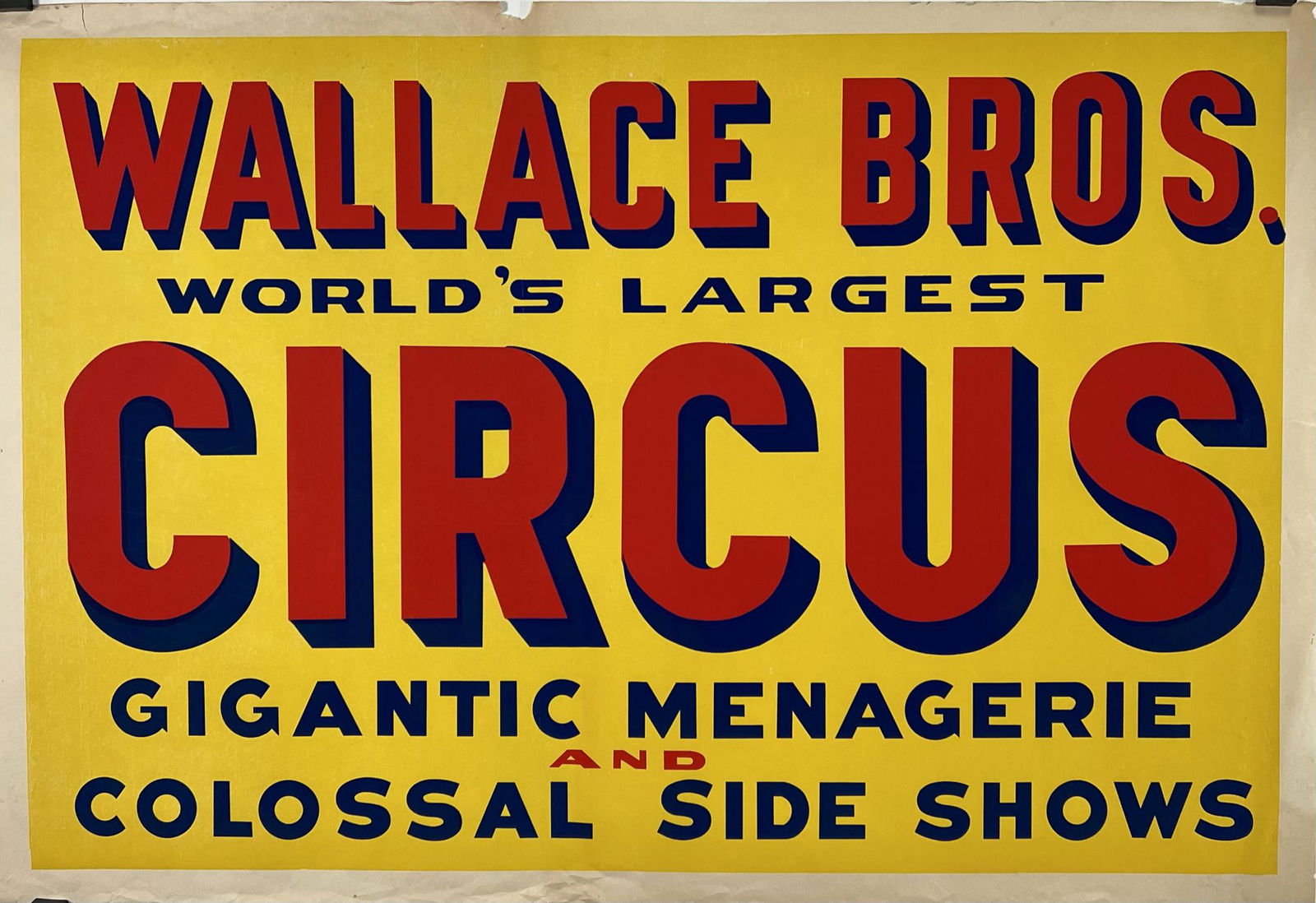 WALLACE BROS. CIRCUS POSTER (1 of 1)