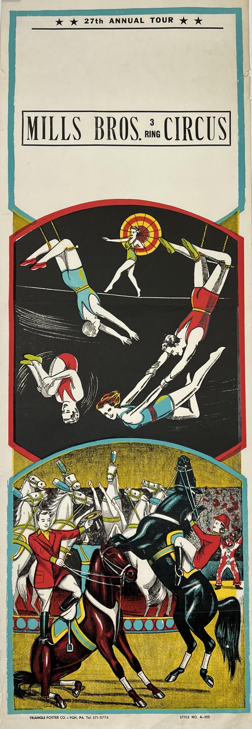 MILLS BROS. 3 RING CIRCUS POSTER (1 of 1)