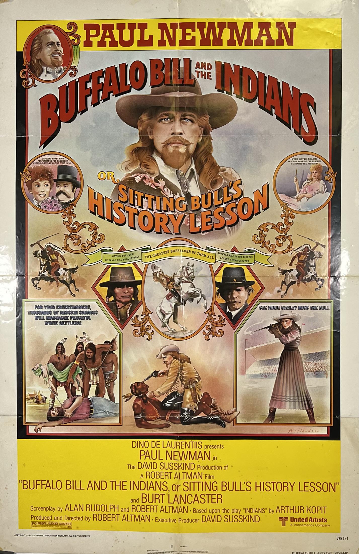 BUFFALO BILL AND THE INDIANS MOTION PICTURE POSTER (1 of 1)