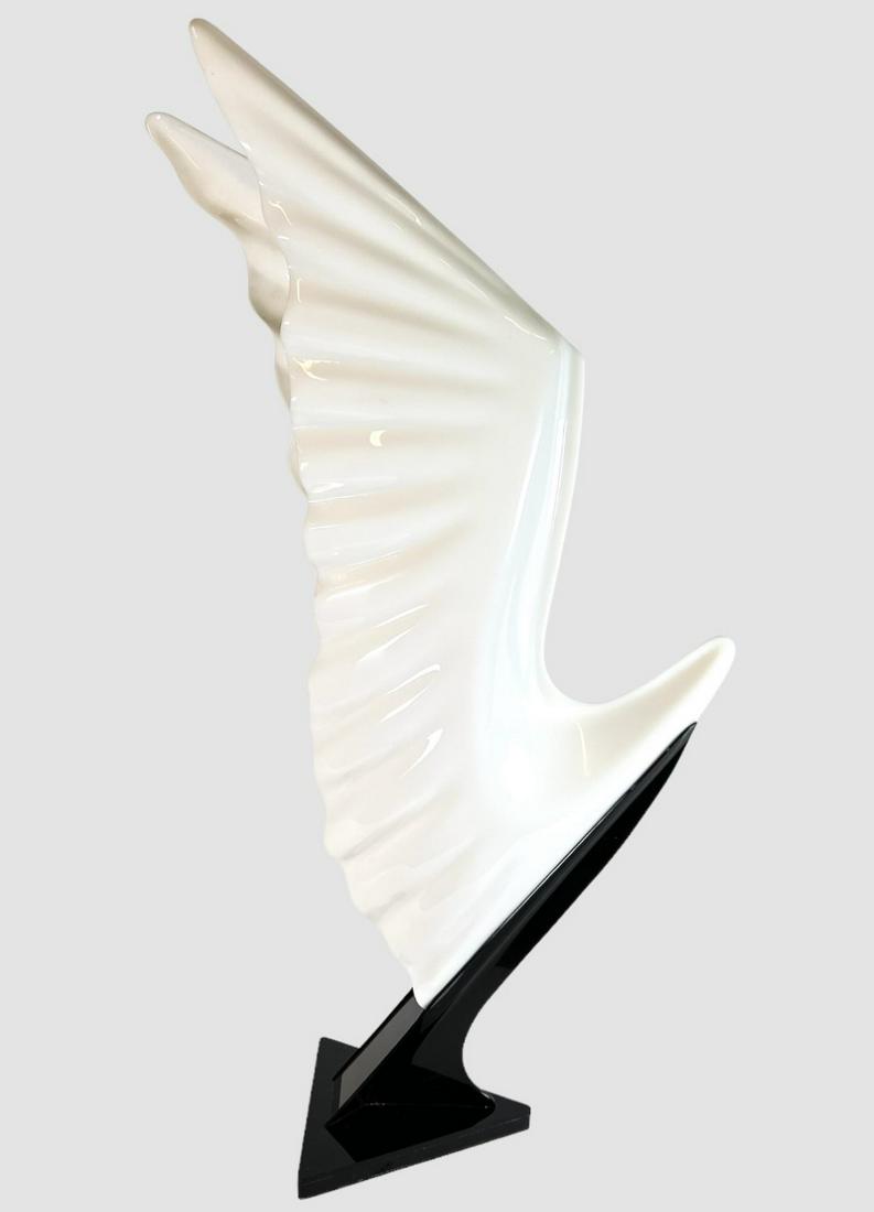 MONUMENTAL ROUGIER FIGURAL LAMP: ACRYLIC LAMP, ROUGIER - CANADA. 38"