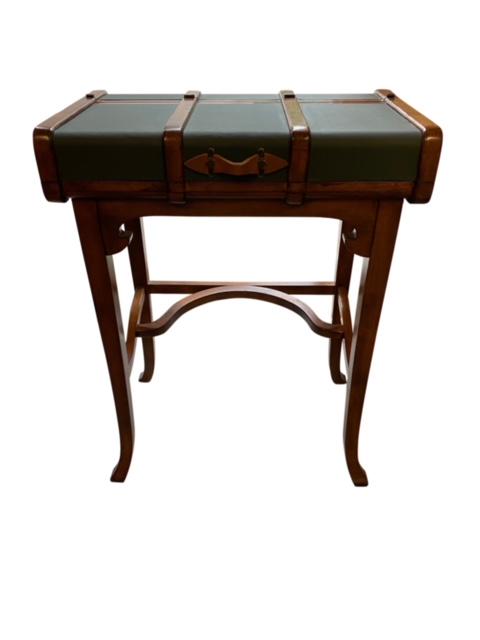 MAHOGANY AND LEATHER SECRETARY DESK: UNIQUE MAHOGANY AND LEATHER PETITEE SECRETARY DESK, REFINISHED TO ORIGINAL CONDITION. 25.5"W, 33.5"H, 15.5"D