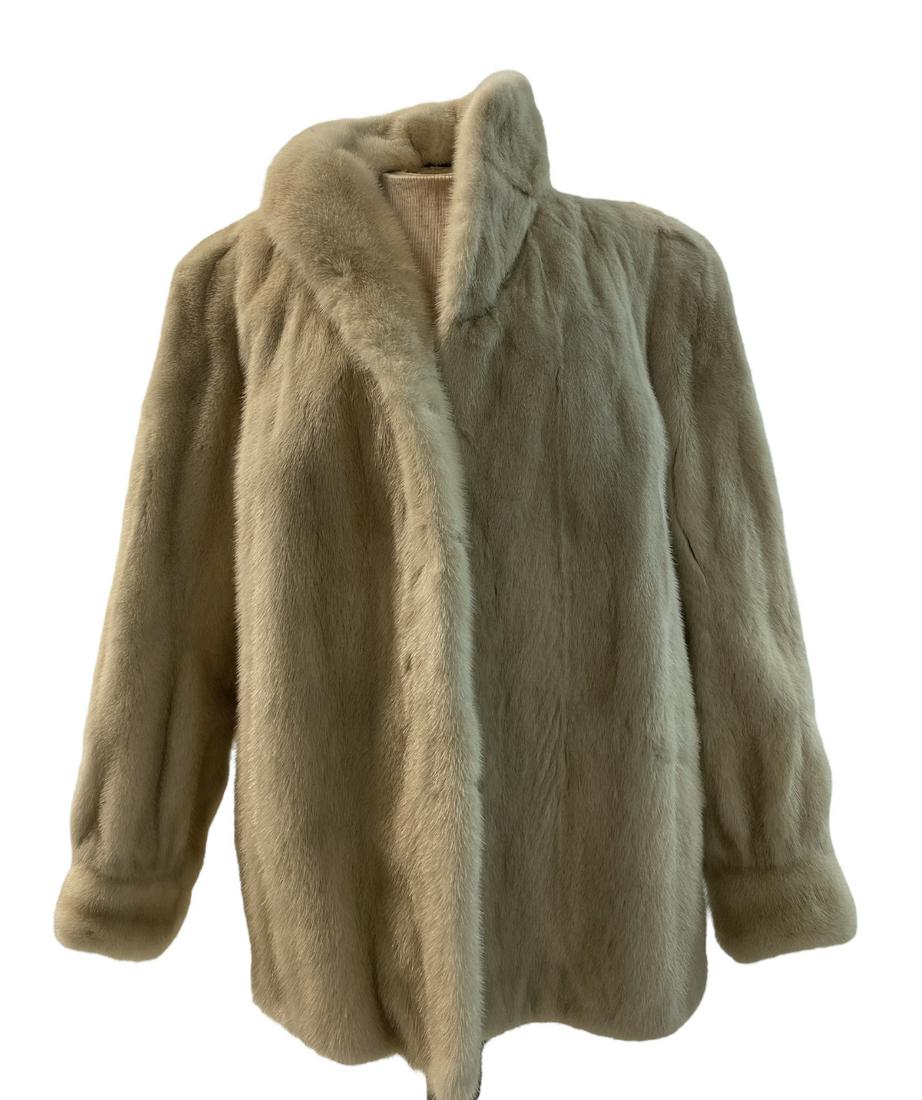 MAAS BROS. MINK FUR COAT: L/XL