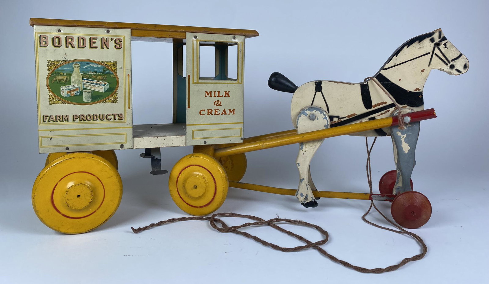 RICH TOYS BORDENS HORSE DRAWN CART: RICH TOYS BORDENS HORSE DRAWN CART