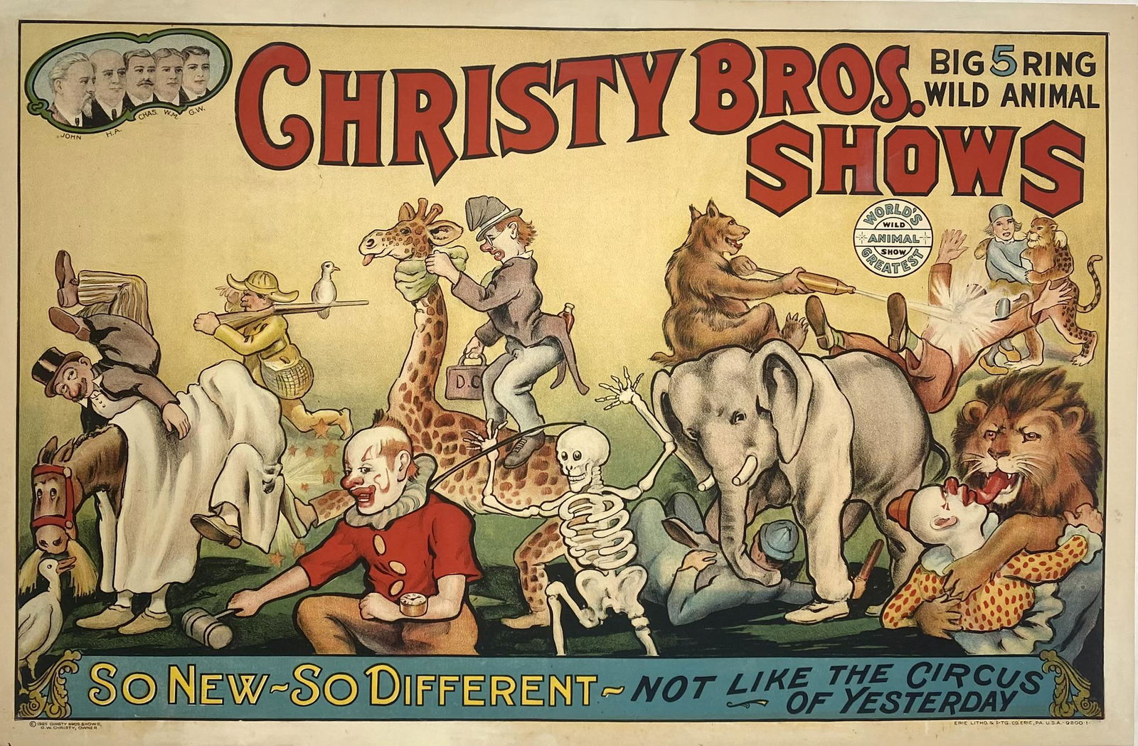CHRISTY BROS. SHOWS POSTER (1 of 1)