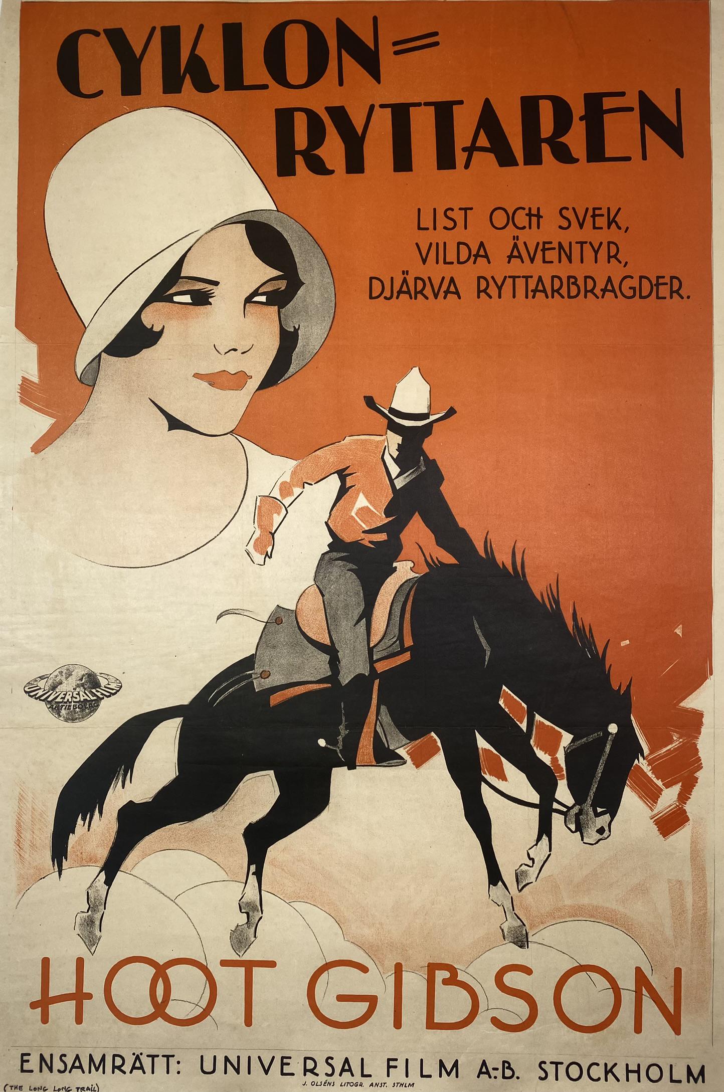 HOOT GIBSON THE LONG, LONG TRAIL FILM POSTER (1 of 1)