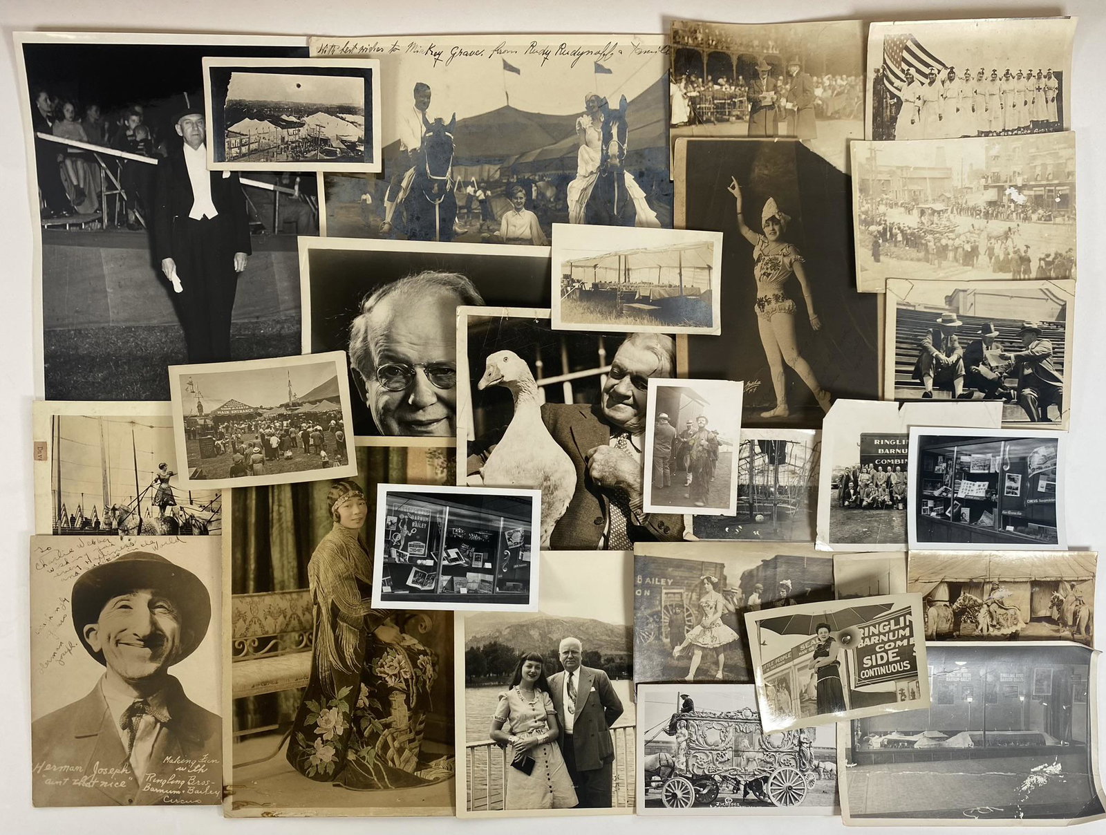 COLLECTION OF CIRCUS PHOTOGRAPHS: FROM THE EARLY 1900'S TO 1930'S.